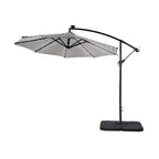 10 Ft. Solar Power Lighted Patio Umbrella with Base Stand