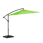 10 ft Steel Crank-lift Cantilever Umbrella With Weighted Base