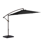 10 ft Steel Crank-lift Cantilever Umbrella With Weighted Base