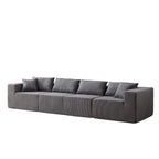 104-Inch Corduroy Modular L Shaped Sectional Sofa,Floor Couch Set,Foam-Filled Compressed Sofa,4 PC Free Combination