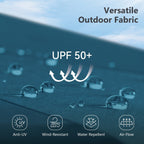 MAISON ARTS 10ft 3 Tier Auto-tilt Patio Umbrella Outdoor Double Vented Umbrella with LED Lights