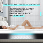 12 Medium Memory Foam Hybrid Mattress in a box