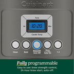 14-Cup Programmable Coffee Maker, Glass Carafe, Brew Strength Control, 1-4 Cup Setting, Black Stainless