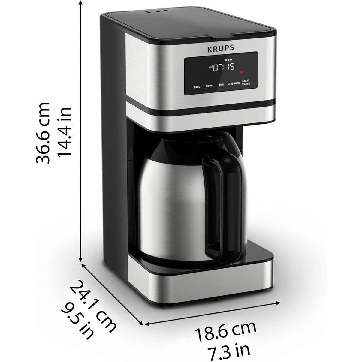14-Cup Programmable Coffee Maker, Stainless Carafe, 3 Brew Strengths, 24H Timer, 4H Keep Warm