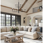 15-Light Minimalist Candlestick Chandelier, 2 Tier Ancient Design - 48