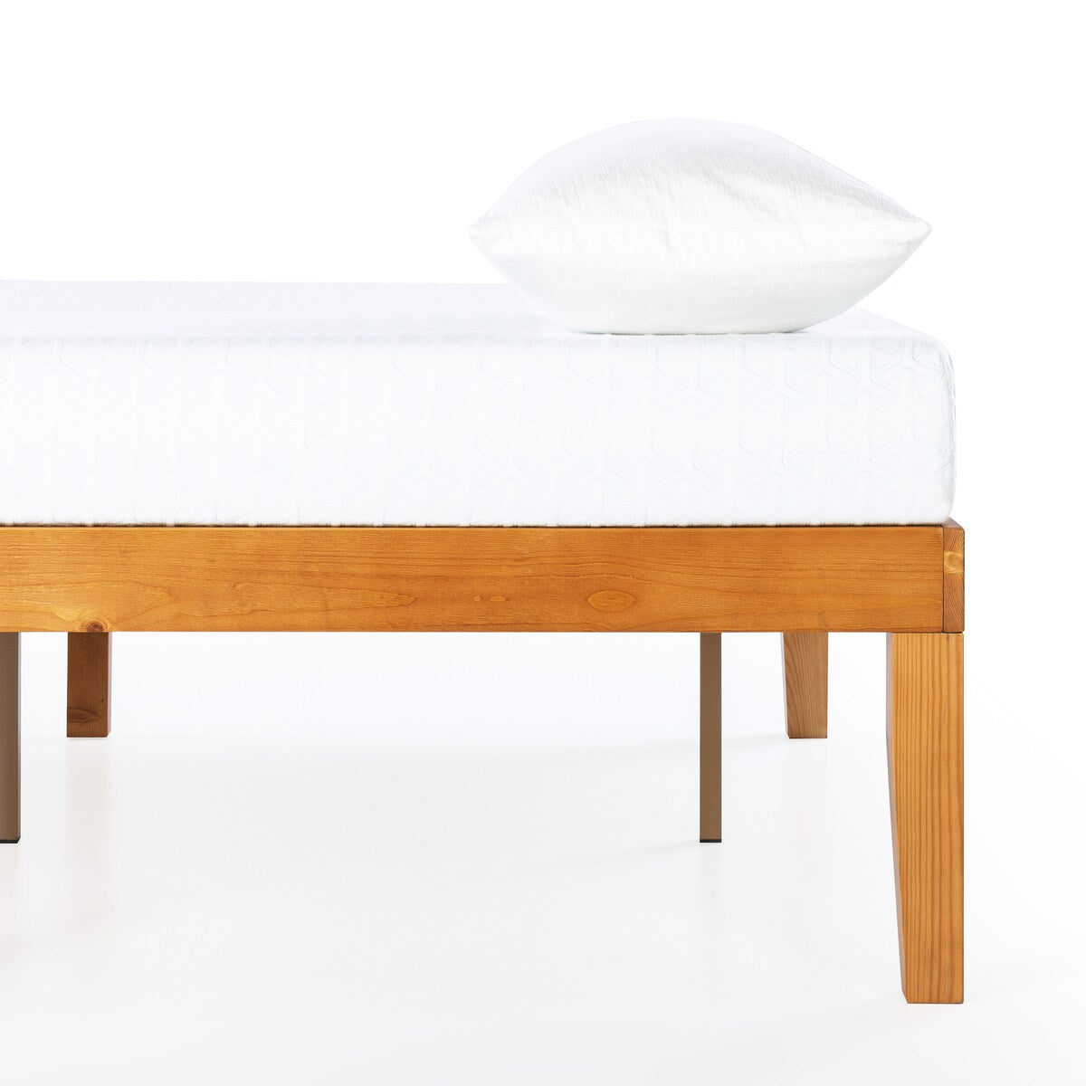 16 Inch Classic Solid Wood Platform Bed Frame in Multiple Finishes