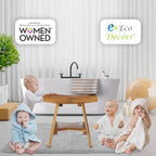 EcoDecors, Serenity, Teak Shower Bench, Teak Shower Stool, Teak Corner Shower Bench, 18 Inch, With Shelf