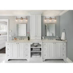 2/3 Light Bathroom Vanity Light Wall Sconce with Glass Shade