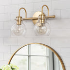 2/3 Light Bathroom Vanity Light Wall Sconce with Glass Shade