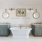 2/3 Light Bathroom Vanity Light Wall Sconce with Glass Shade