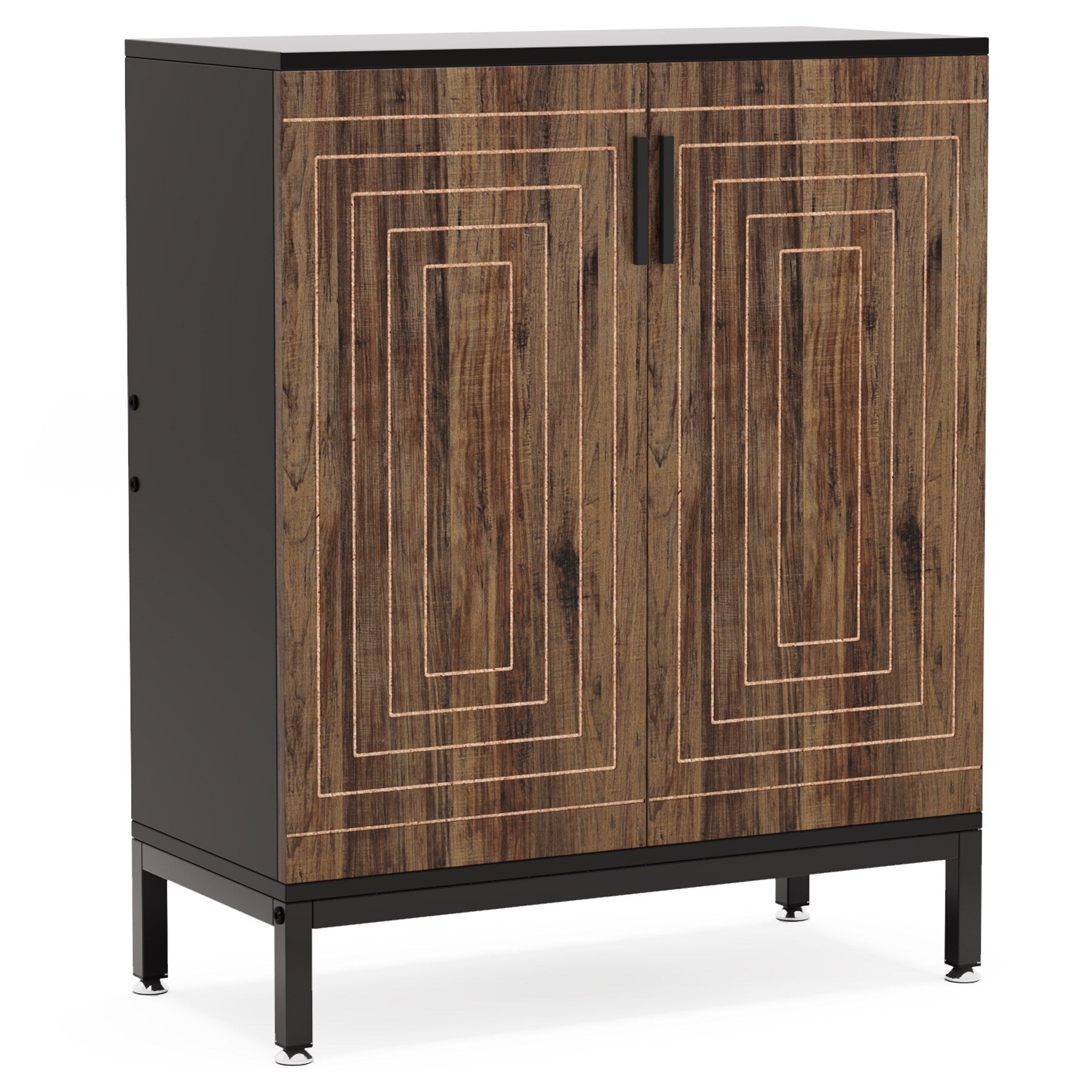 20 Pairs Modern Shoe Storage Cabinet with Doors, 6-Tier Freestanding Entryway Shoe Organizer Rack