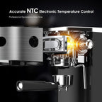 20 Bar Espresso Maker with Milk Frother Steam Wand, Cappuccino and Latte Machine for Household, Coffee Lovers Gift