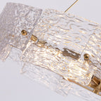 23.6 in. Modern Gold Crystal Chandelier 6-Light Glam Drum Pendant Light for Kitchen Island Dining Room