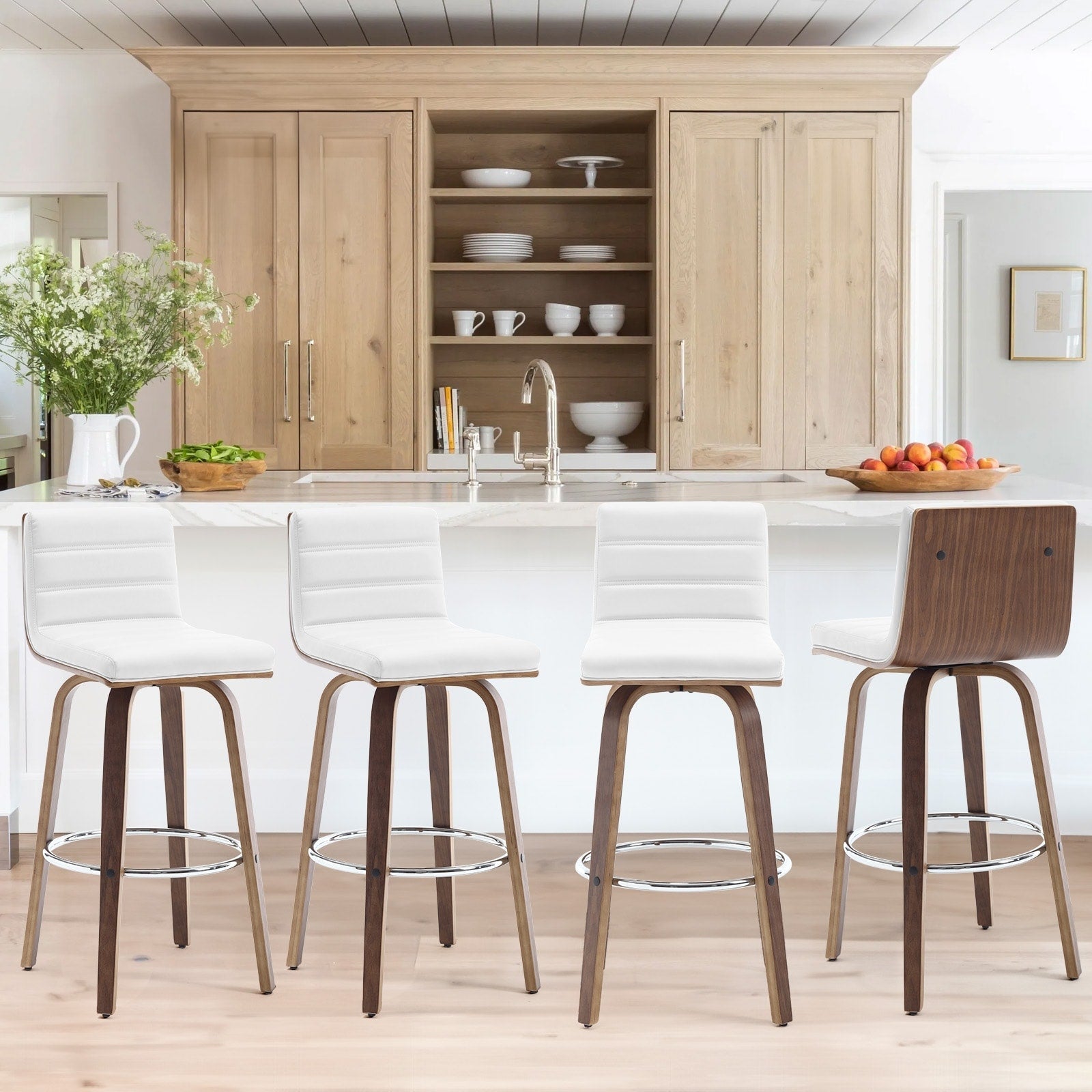 26/29 Faux Leather Swivel Bar/Counter Stools, Set of 2/3