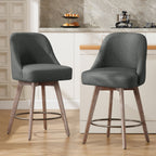 26 Counter Height Swivel Bar Stool, Upholstered Counter Stools - 39.37 (H) x 22.44 (D) x 21.65 (W)