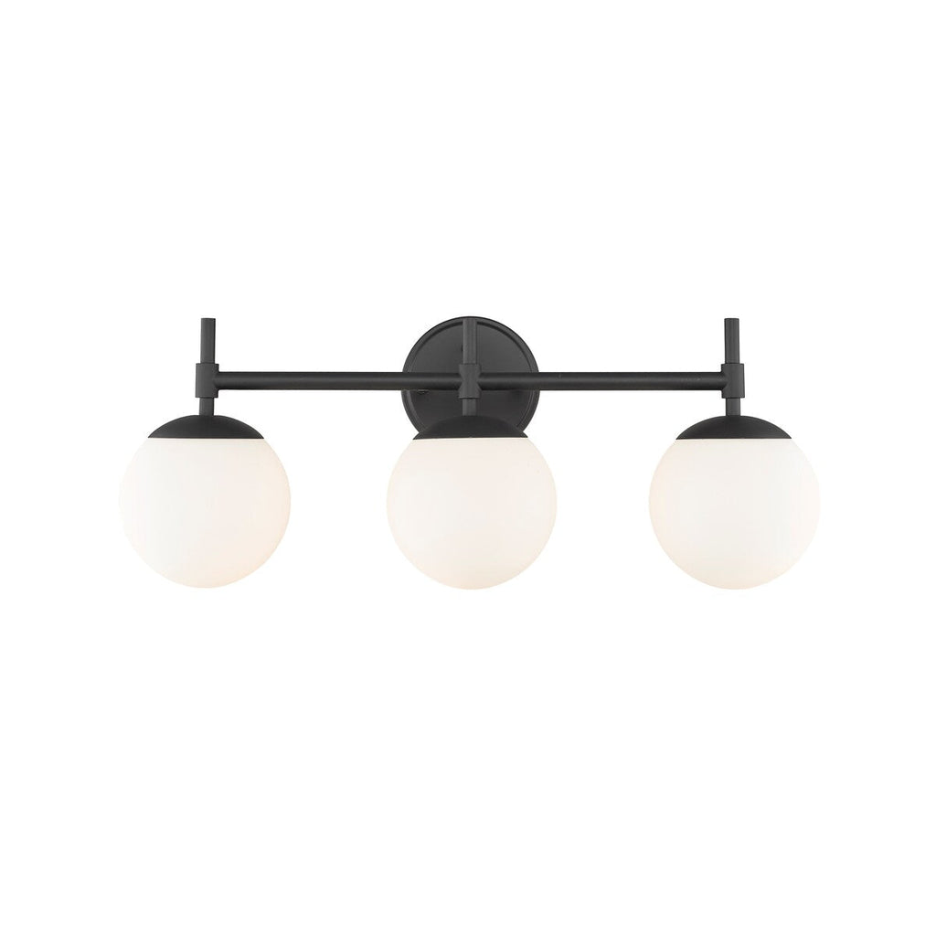 929 Lighting 3 Light Bathroom Vanity Fixture in Multiple Finishes with Opal Glass Shades