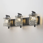 3-Light Modern Glam Bathroom Vanity Lights Crystal Wall Sconce Light for Mirror