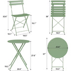 3 Pieces Patio Bistro Sets