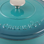 3.5 Quart Enameled Cast Iron Saute Pan W/ Lid in Turquoise Ombre
