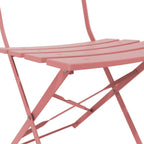 3pc Metal Folding Bistro Set, Weather-Resistant Outdoor/Indoor Conversation Set for Patio, Yard, Garden