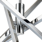 Black/ Gold Modern Aluminum LED Chandelier Linear Sputnik Ceiling Pendant Light for Living/ Dining Room/ Kitchen