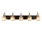 Chrome/ Black/ Gold Modern Over Mirror Crystal Bathroom Restroom Wall Lighting Fixtures Bath Lights Vanity Light