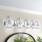 Chrome/ Black/ Gold Modern Over Mirror Crystal Bathroom Restroom Wall Lighting Fixtures Bath Lights Vanity Light