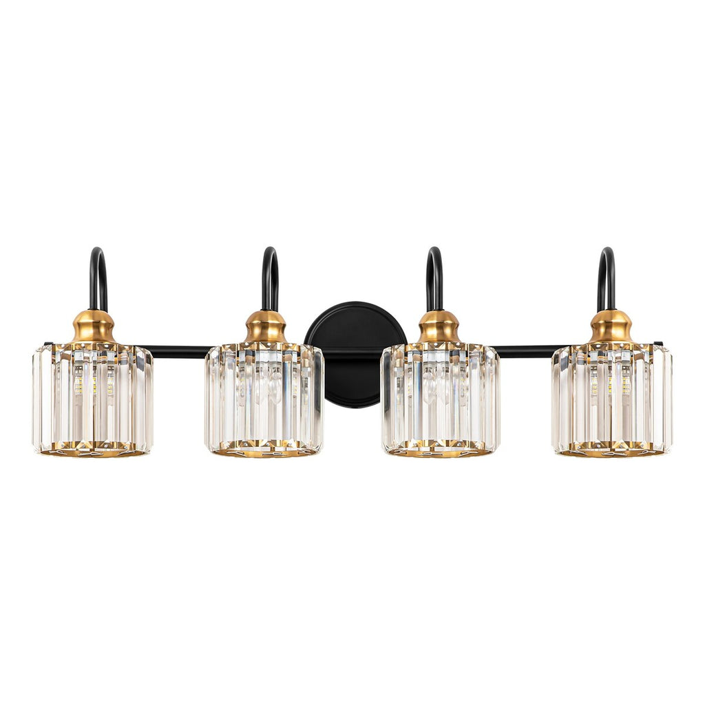 Chrome/ Black/ Gold Modern Over Mirror Crystal Bathroom Restroom Wall Lighting Fixtures Bath Lights Vanity Light