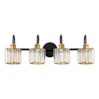 Chrome/ Black/ Gold Modern Over Mirror Crystal Bathroom Restroom Wall Lighting Fixtures Bath Lights Vanity Light