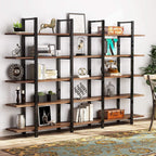 5-Tier Bookshelf, Vintage Industrial Style Bookcase
