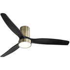 52 Inch Farmhouse Style Flush Mount Ceiling Fan with Light and Remote Control, Reversible DC Motor