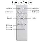 52 inch Modern Solid Wood / ABS Ceiling Fan With Remote Control(No Light),6 WInd Speed,Reversible Airflow