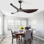 52 inch Modern Solid Wood / ABS Ceiling Fan With Remote Control(No Light),6 WInd Speed,Reversible Airflow