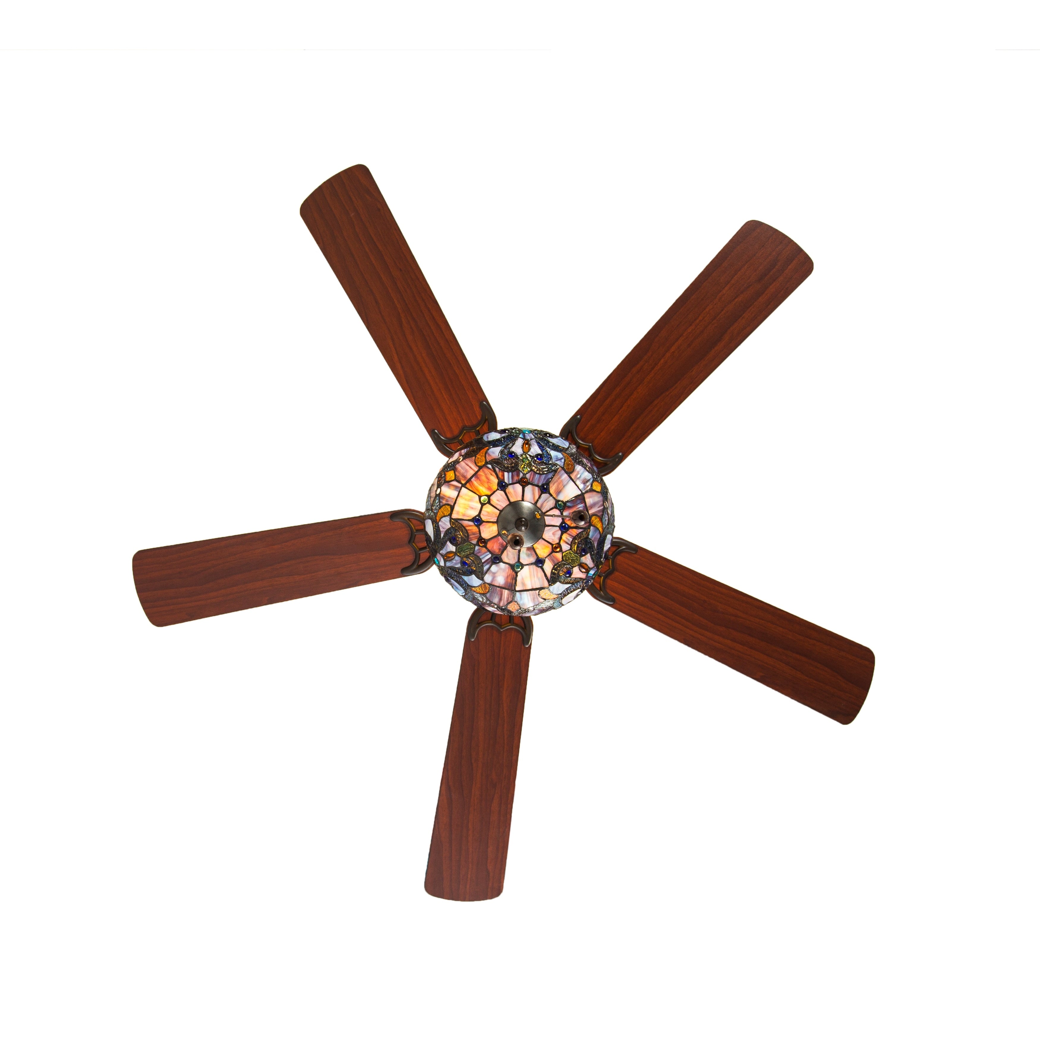 Copper Grove Guasipati 52-inch Tiffany-style Magna Carta Ceiling Fan - 52L x 52W x 16.5