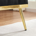 55.5 Velvet 2-Seater Sofa with 2 Pillows, Contemporary Design, and Easy Assembly