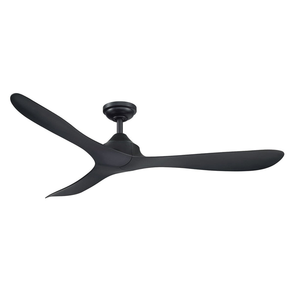 56 Modern Black 3-Blade Propeller DC Ceiling Fan with Remote