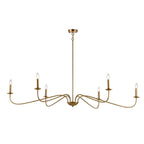 6-Light Classic French Minialist Chandelier with Candle-Style Lighting