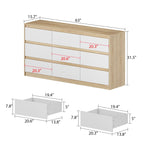 63W 9 Drawer Dresser Accent Dresser for Living Room Bedroom Chest
