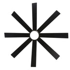 65 Inch 8-Blade Black LED Ceiling Fan with Light and Remote