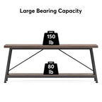 70.9 Inch Extra Long Sofa Table, Industrial Entry Console Table