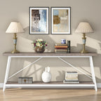 70.9 Inch Extra Long Sofa Table, Industrial Entry Console Table
