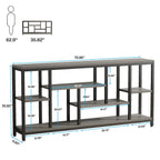 70.9 inch Console Sofa Table with Storage, 3-Tier Entryway Table for Hallway