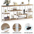 70.9 inch Console Sofa Table with Storage, 3-Tier Entryway Table for Hallway