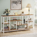 70.9 inch Console Sofa Table with Storage, 3-Tier Entryway Table for Hallway