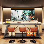 70.9 Inches Long Rustic Wood Console Sofa Table with Storage Shelf