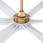 72-inch Driftwood 6-Blade Large DC Ceiling Fan with Light and Remote