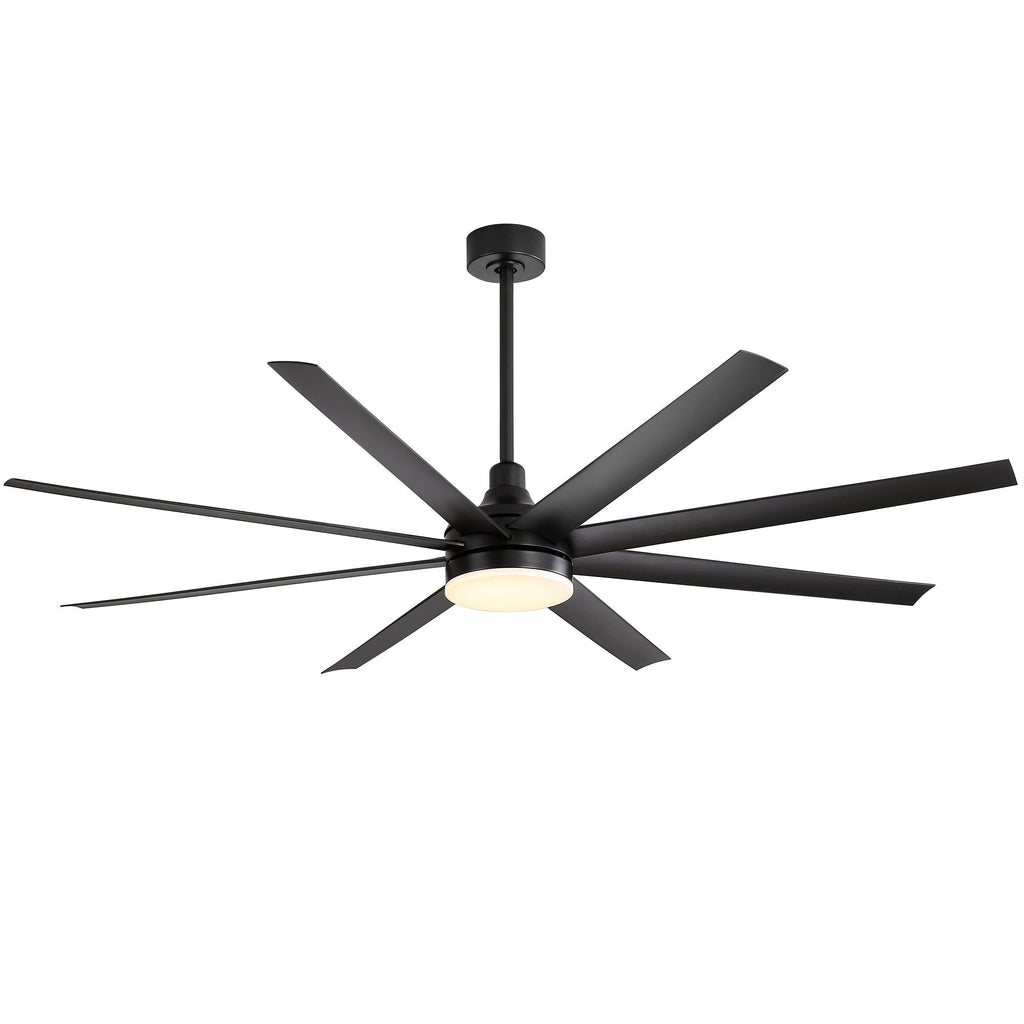 72 Large Ceiling Fans with LED Light Remote Control-8 Blade - 72 Inch
