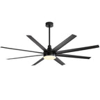 72 Large Ceiling Fans with LED Light Remote Control-8 Blade - 72 Inch