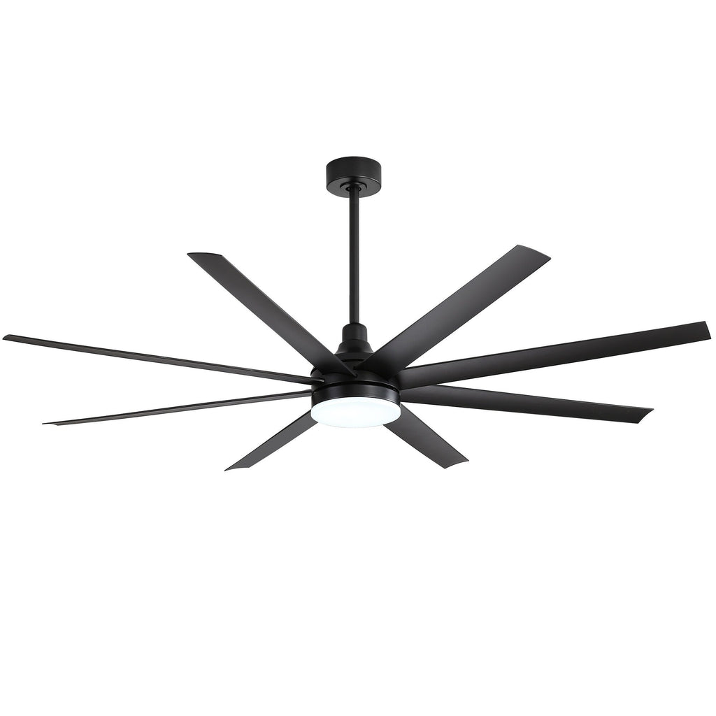 72 Large Ceiling Fans with LED Light Remote Control-8 Blade - 72 Inch