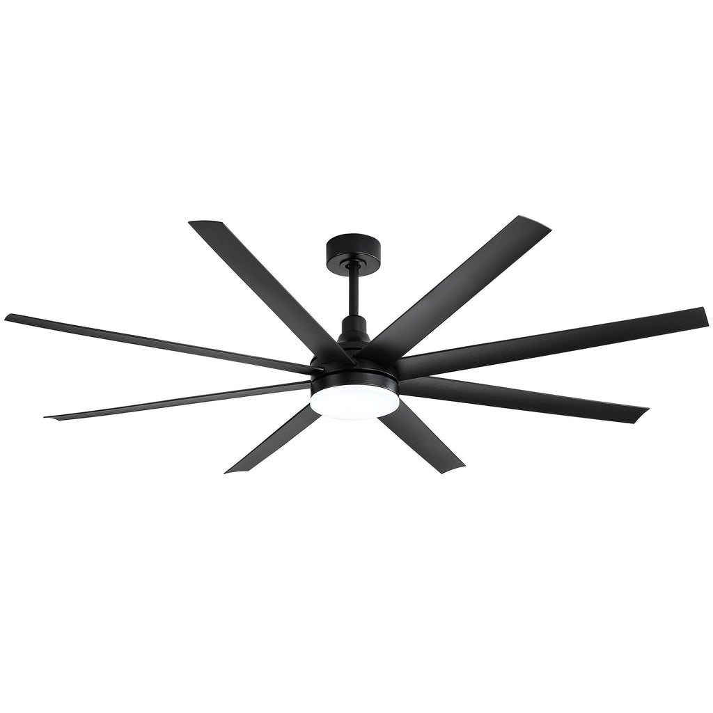 72 Large Ceiling Fans with LED Light Remote Control-8 Blade - 72 Inch